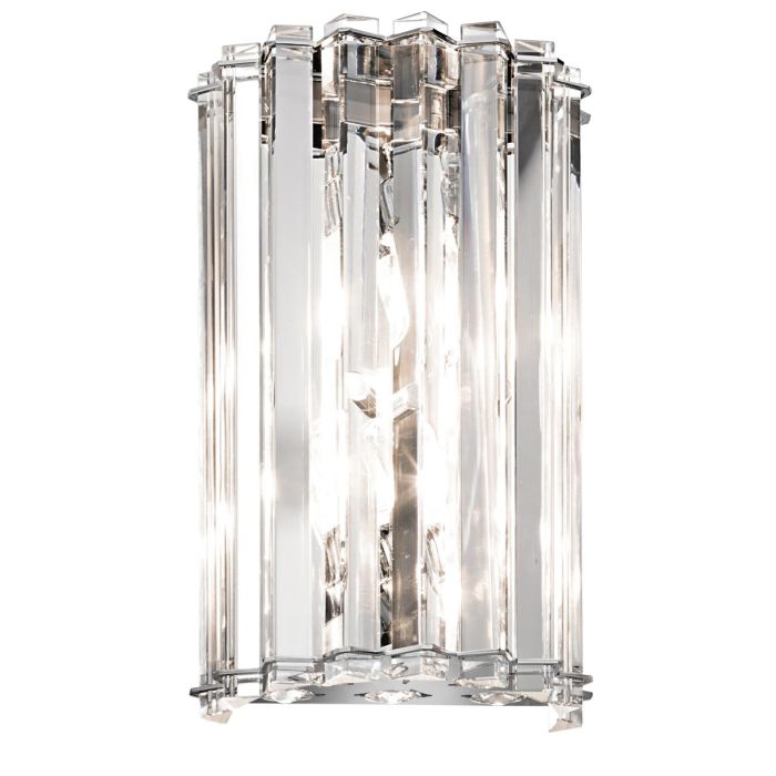 elstead lighting Crystal Skye 2 Light Wall Light - Chrome