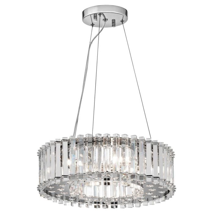 Elstead Lighting Crystal Skye 6 Light Pendant - Chrome
