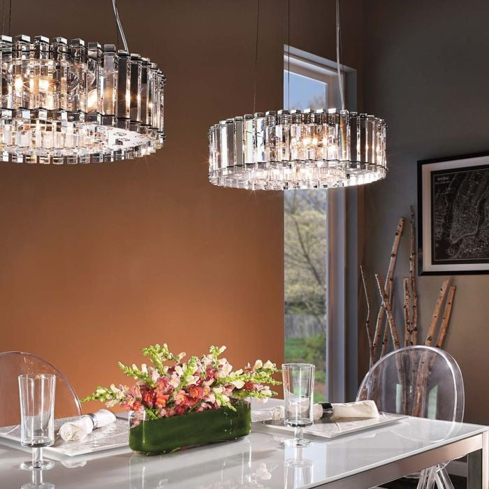Elstead Lighting Crystal Skye 8 Light Chandelier - Chrome