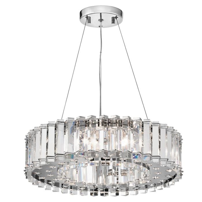 elstead lighting Crystal Skye 8 Light Chandelier - Chrome