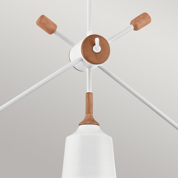 Elstead Lighting Danika 3 Light Linear Chandelier - White