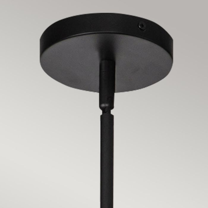 Elstead Lighting Daphne 1 Lt Large Pendant - Matte Black & Natural