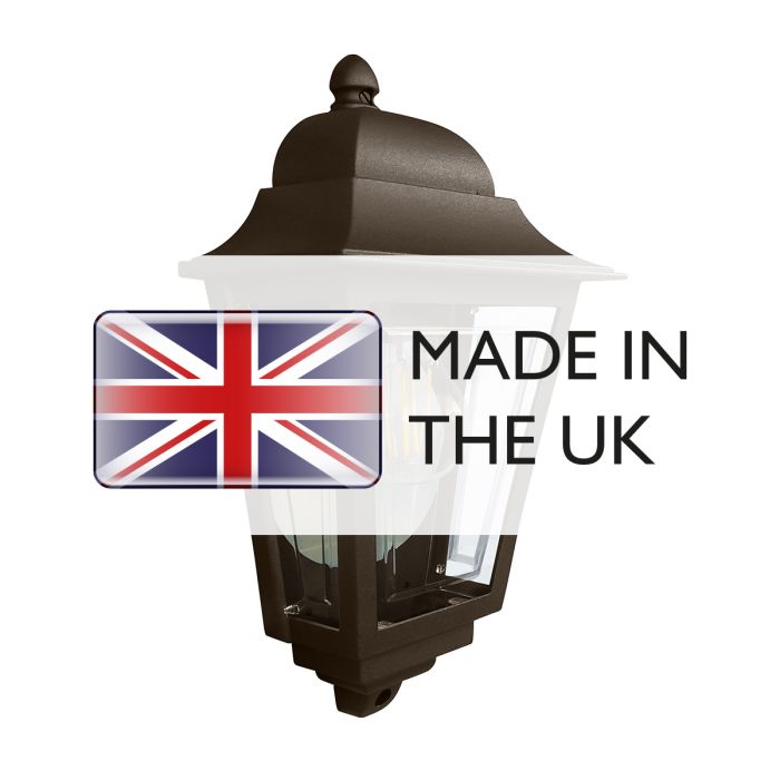 Elstead Lighting Deco Lane 1lt Half Wall Lantern - Bronze