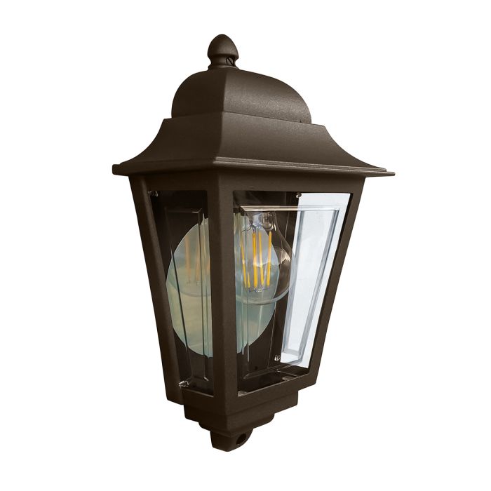 elstead lighting Deco Lane 1lt Half Wall Lantern - Bronze