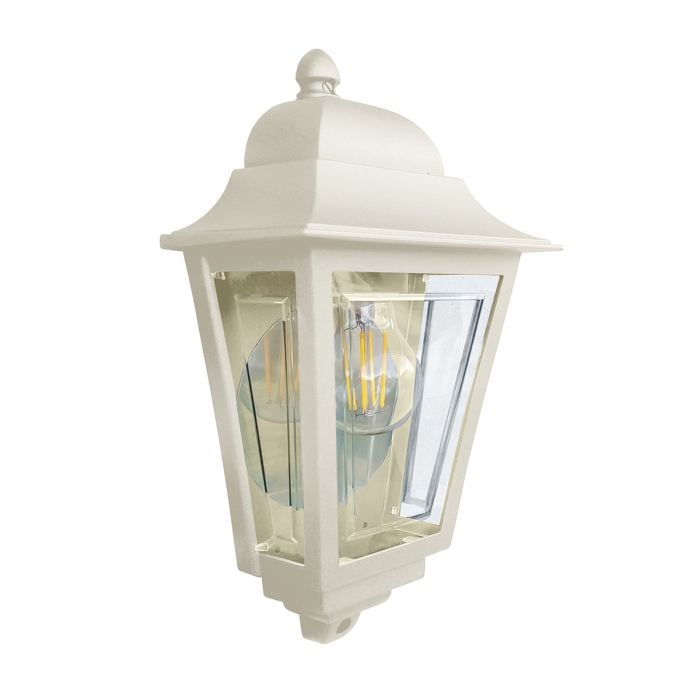 Elstead Lighting Deco Lane 1lt Half Wall Lantern - Cream