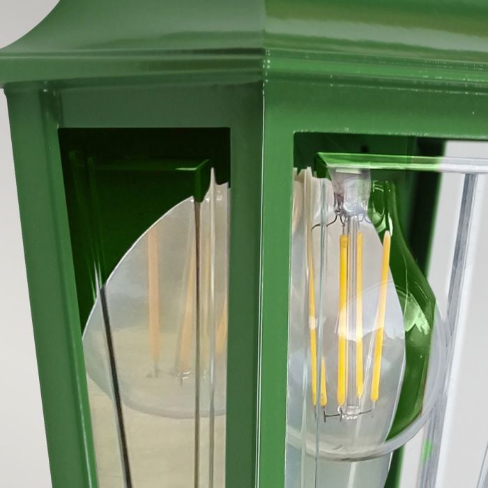 Elstead Lighting Deco Lane 1lt Half Wall Lantern - Green