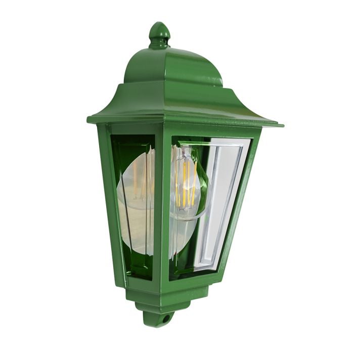 elstead lighting Deco Lane 1lt Half Wall Lantern - Green