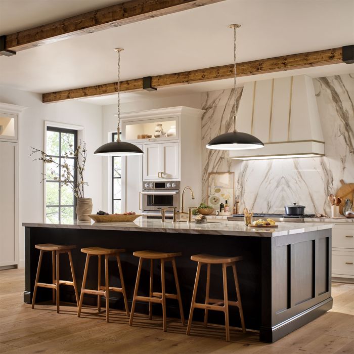 Elstead Lighting Delarosa 1 Lt Ceiling Pendant - Black & Champagne Bronze