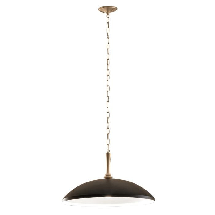 elstead lighting Delarosa 1 lt Ceiling Pendant - Black & Champagne Bronze