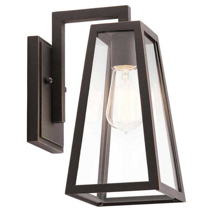 elstead lighting Delison 1 Light Wall Lantern - Small - Rubbed Bronze