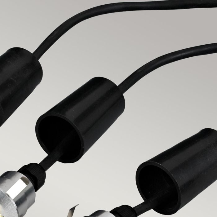 Elstead Lighting Derwent 5 X Deck/garden Light With 6m Cable And 12V Transformer - Anodised Aluminium