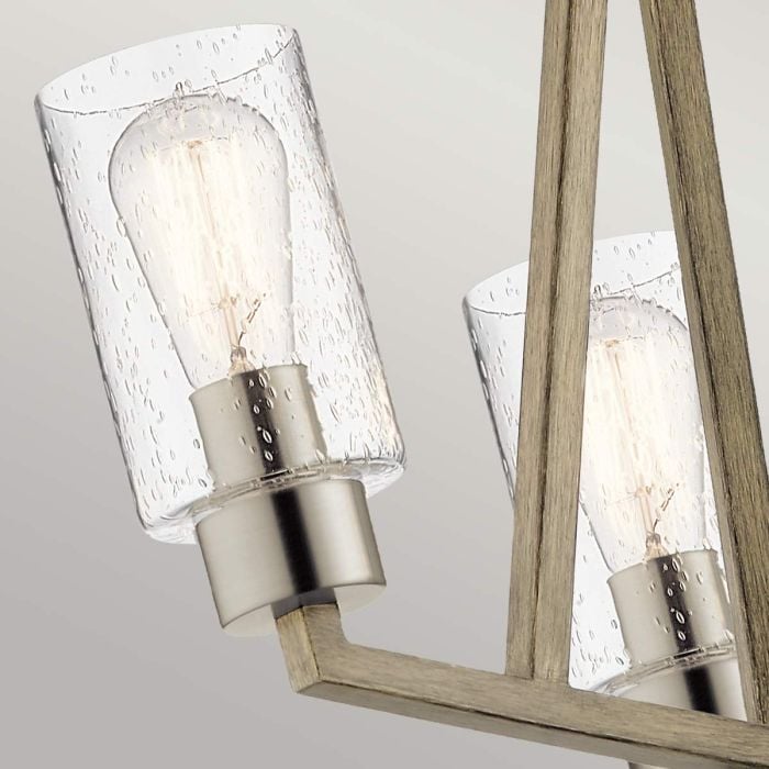 Elstead Lighting Deryn 3 Light Chandelier - Distressed Antique Grey