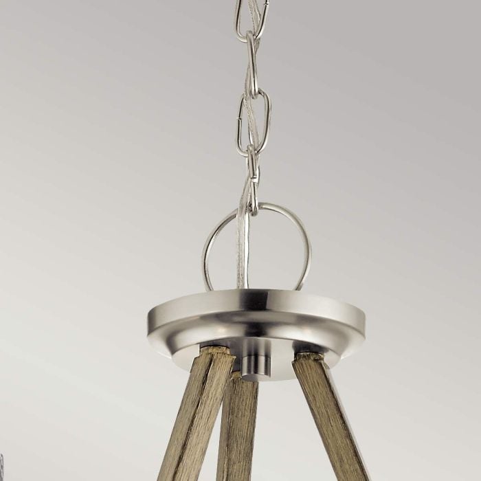 Elstead Lighting Deryn 3 Light Chandelier - Distressed Antique Grey