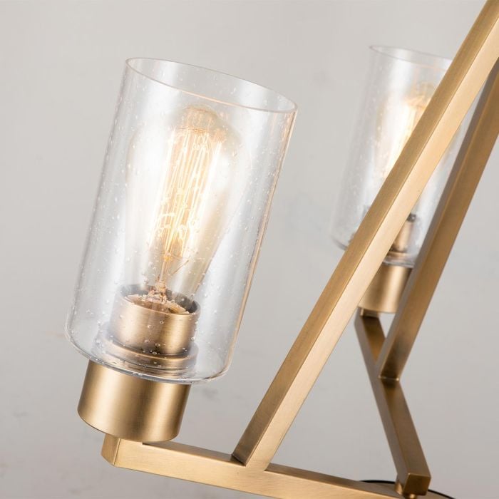 Elstead Lighting Deryn 3 Light Chandelier - Natural Brass