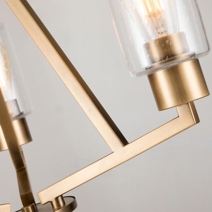 Elstead Lighting Deryn 3 Light Chandelier - Natural Brass
