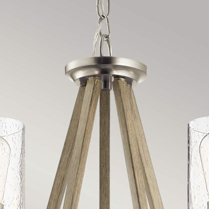 Elstead Lighting Deryn 5 Light Chandelier - Distressed Antique Grey