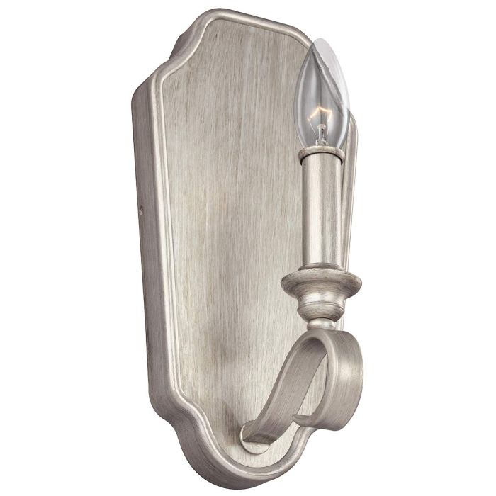 elstead lighting DeWitt 1 Light Wall Light - Sunrise Silver