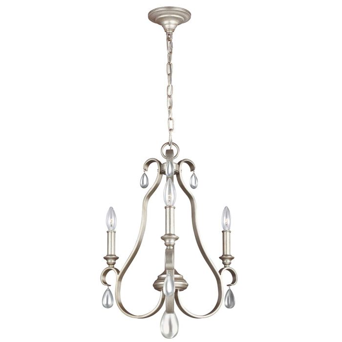 elstead lighting DeWitt 3 Light Chandelier - Sunrise Silver