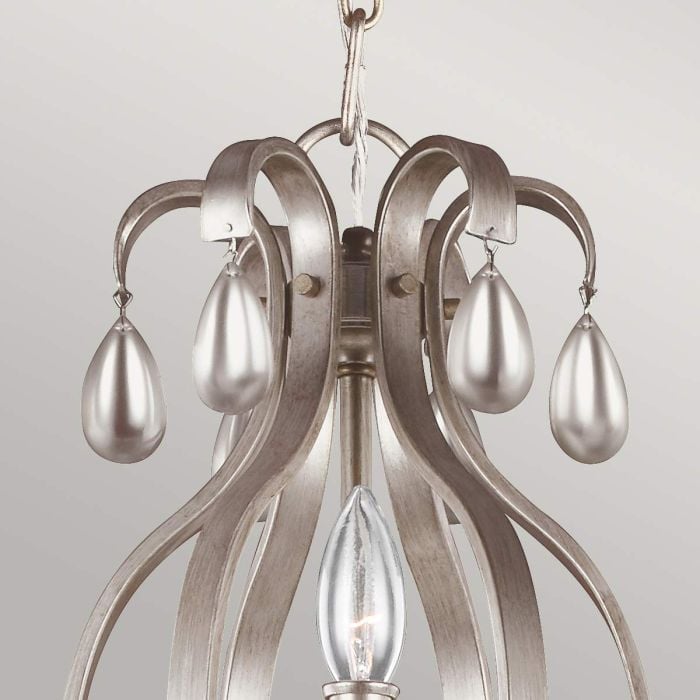 Elstead Lighting DeWitt 9 Light Chandelier - Sunrise Silver