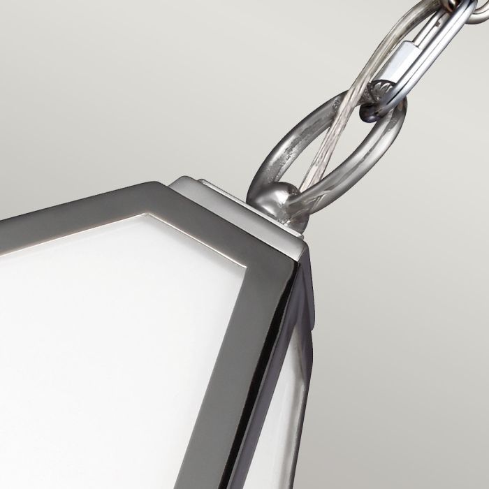 Elstead Lighting Diamond 1 Light Medium Pendant - Polished Nickel