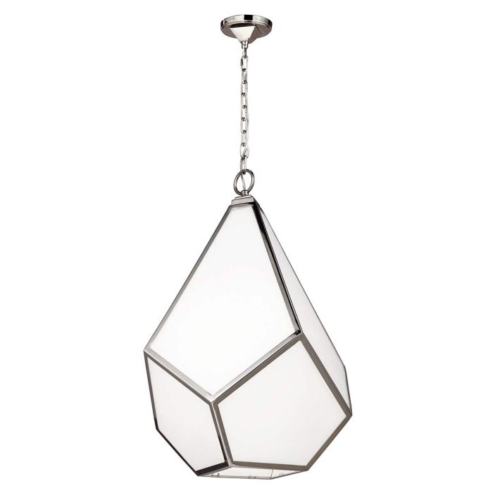 elstead lighting Diamond 4 Light Large Pendant - Polished Nickel