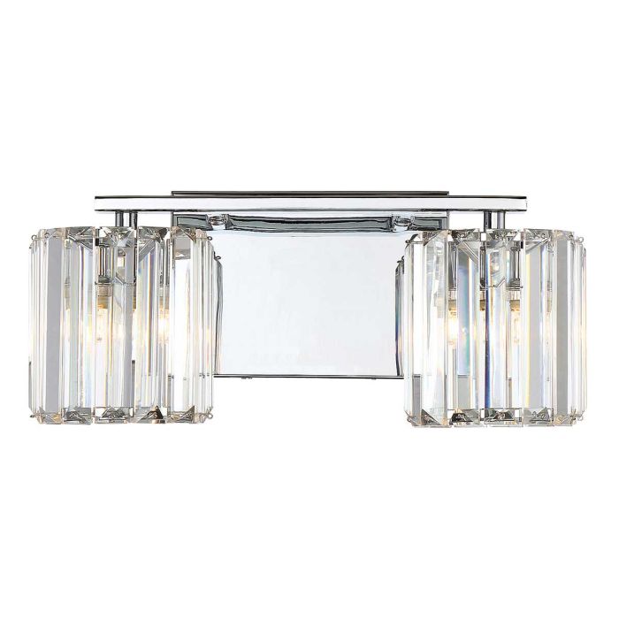 elstead lighting Divine 2 Light Wall Light - Polished Chrome