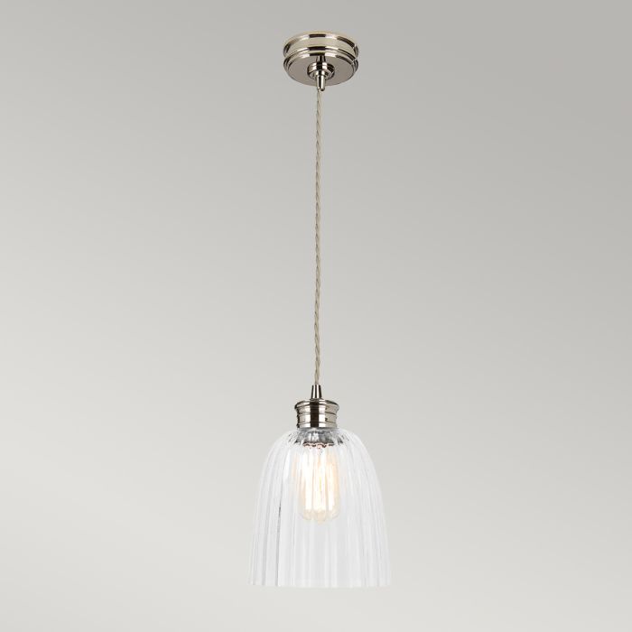 Elstead Lighting Douille 1 Light Pendant - Polished Nickel