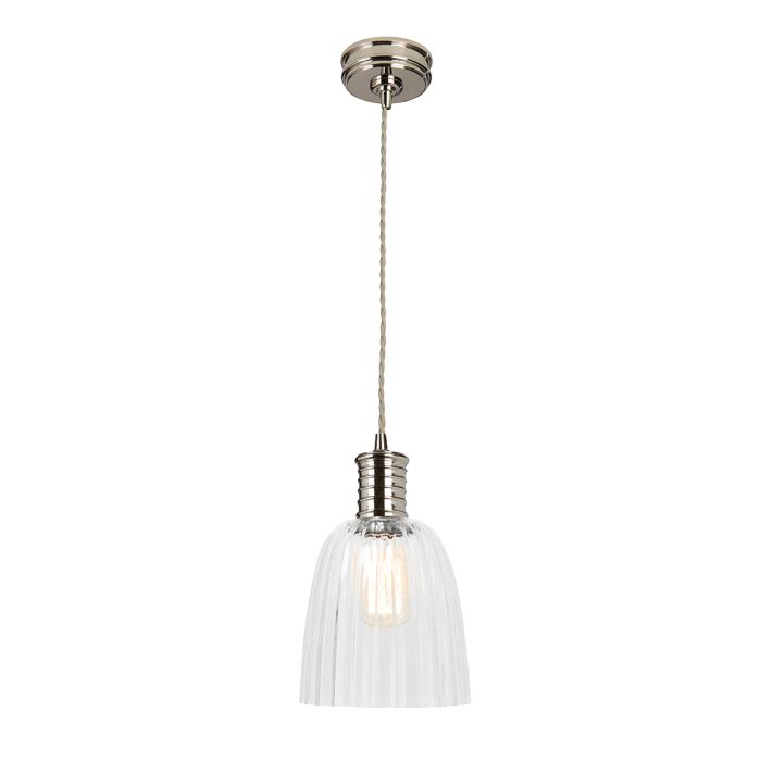 elstead lighting Douille 1 Light Pendant - Polished Nickel