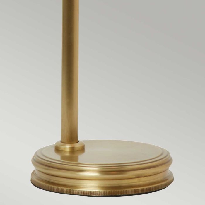 Elstead Lighting Douille 1 Light Table Lamp - Aged Brass With Clear Shade