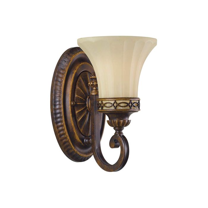 elstead lighting Drawing Room 1 Light Wall Light - Walnut
