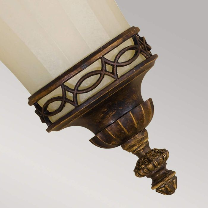 Elstead Lighting Drawing Room 1 Light Wall Uplighter - Walnut With Traditional Edwardian Style