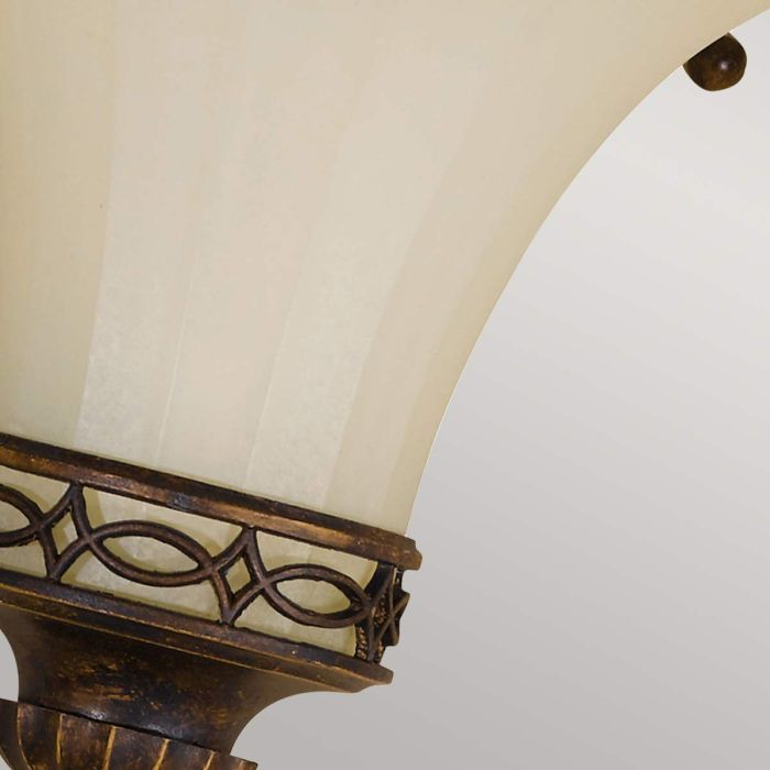 Elstead Lighting Drawing Room 1 Light Wall Uplighter - Walnut With Traditional Edwardian Style