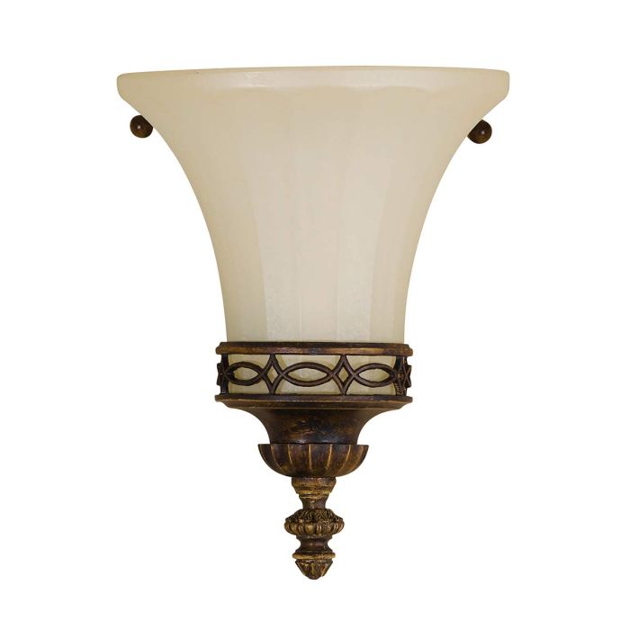 elstead lighting Drawing Room 1 Light Wall Uplighter - Walnut with traditional Edwardian style