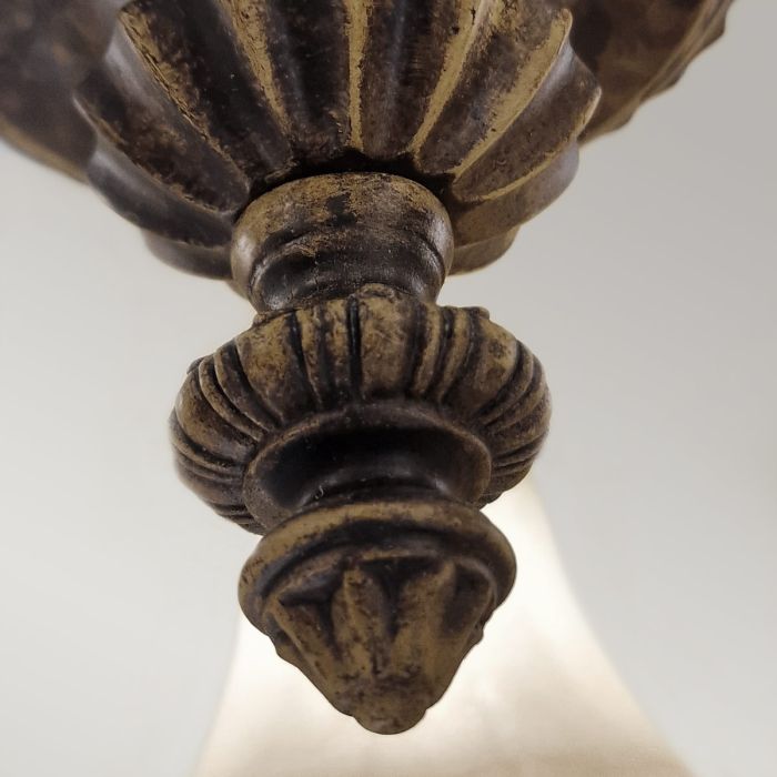 Elstead Lighting Drawing Room 5 Light Chandelier - Walnut