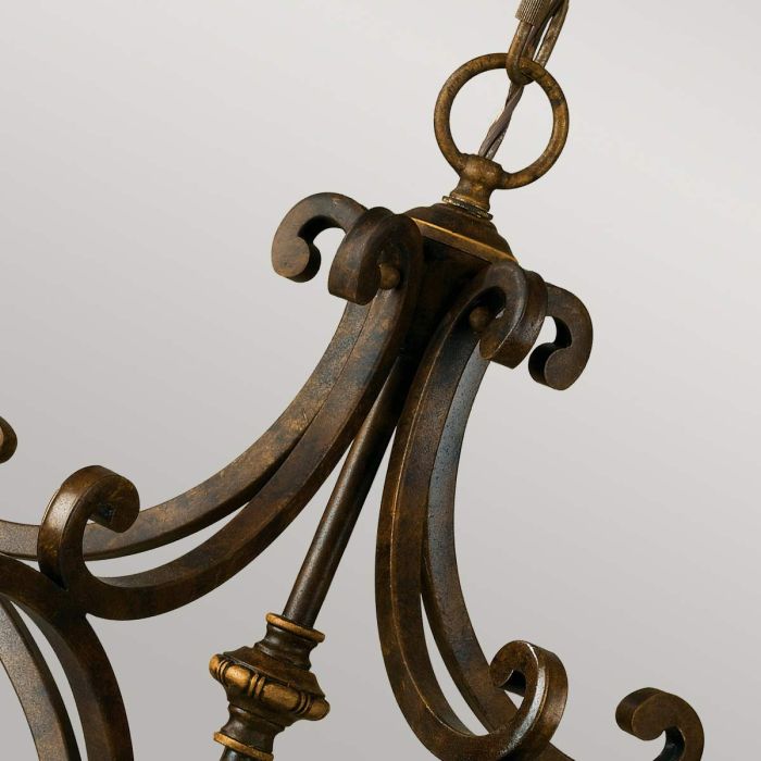 Elstead Lighting Drawing Room 5 Light Chandelier - Walnut