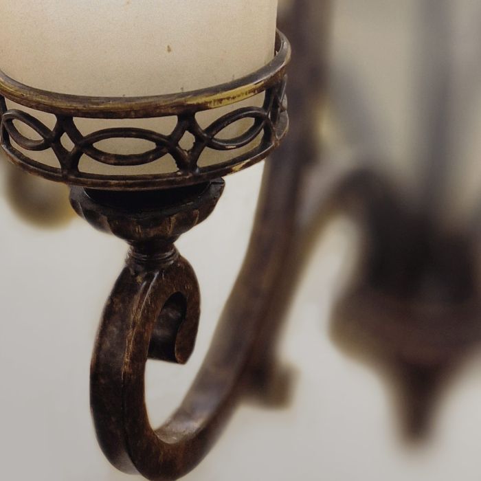 Elstead Lighting Drawing Room 6 Light Chandelier - Walnut