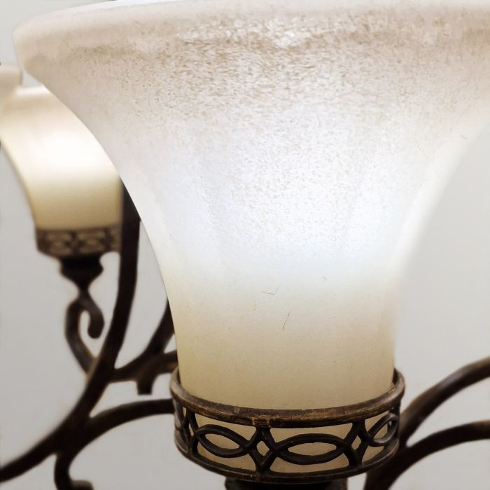 Elstead Lighting Drawing Room 6 Light Chandelier - Walnut