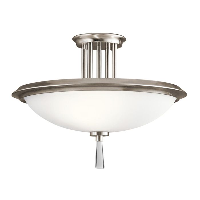 elstead lighting Dreyfus 3 Light Semi-Flush - Classic Pewter