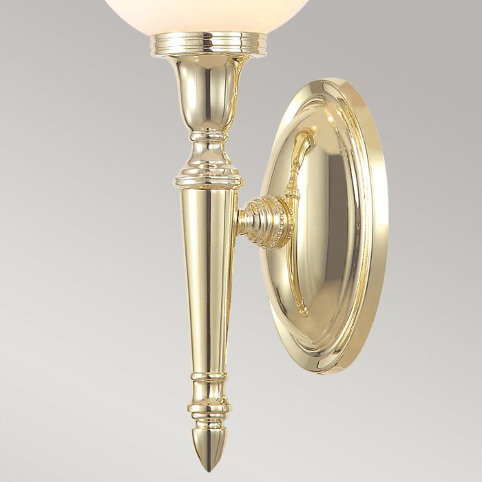 Elstead Lighting Dryden 1 Light Wall Light Bathroom - Polished Brass