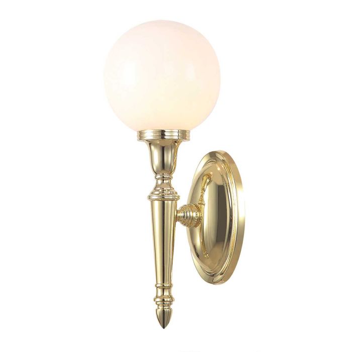 elstead lighting Dryden 1 Light Wall Light Bathroom - Polished Brass
