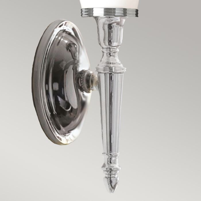 Elstead Lighting Dryden 1 Light Wall Light Bathroom - Polished Chrome