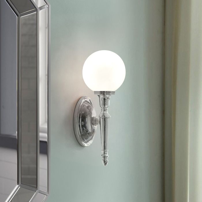 Elstead Lighting Dryden 1 Light Wall Light Bathroom - Polished Chrome