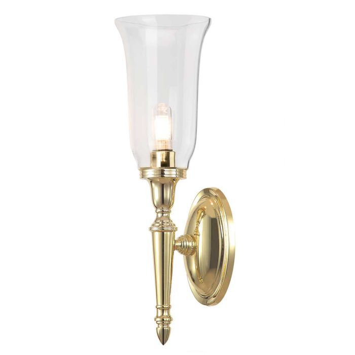 elstead lighting Dryden 1 Light Wall Light - Polished Brass LED G9