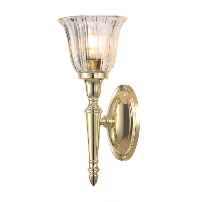 elstead lighting Dryden 1 Light Wall Light - Polished Brass
