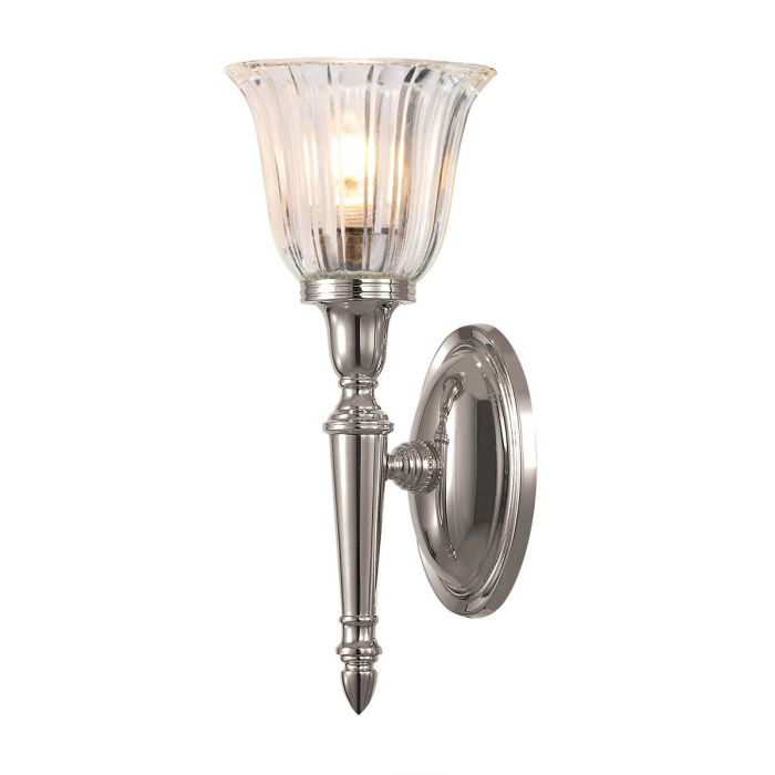 elstead lighting Dryden 1 Light Wall Light - Polished Nickel