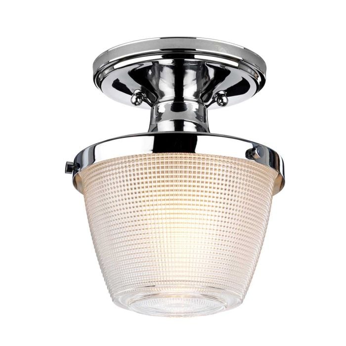 elstead lighting Dublin 1 Light Semi-Flush - Polished Chrome