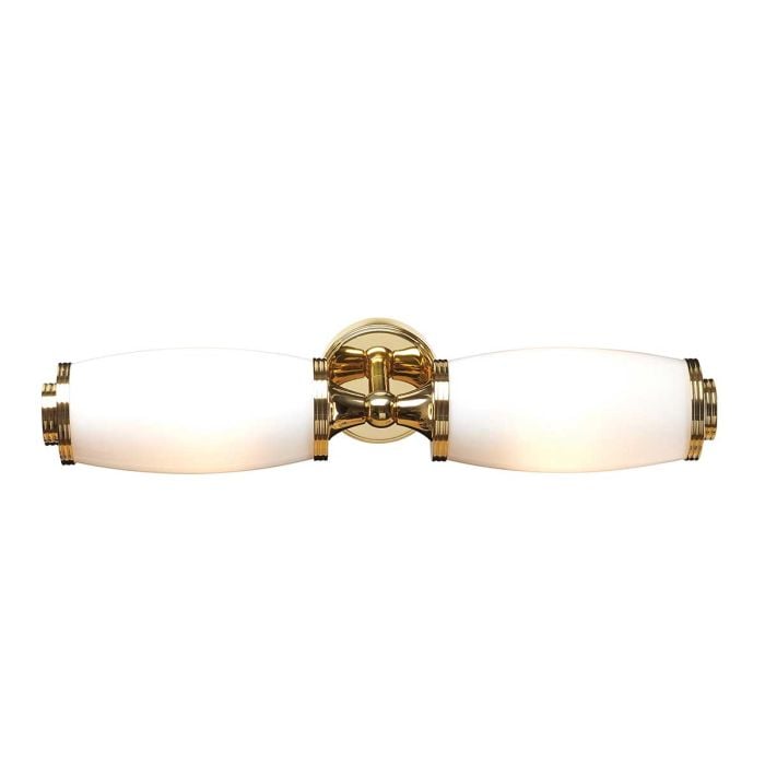 elstead lighting Eliot 2 Light Wall Light - Polished Brass