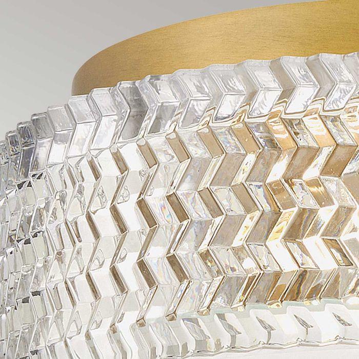 Elstead Lighting Elle 2 Lt Small Flush - Heritage Brass