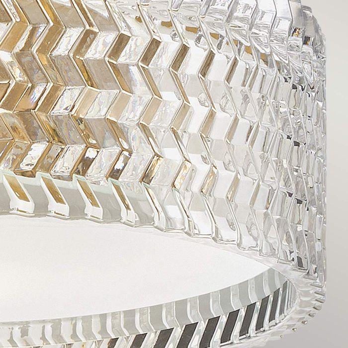 Elstead Lighting Elle 2 Lt Small Flush - Heritage Brass