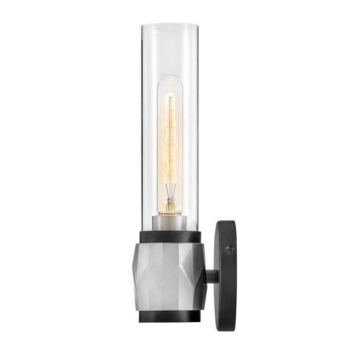 Elstead Lighting Ellison 1 Lt Wall Light. - Black With Brushed Nickel